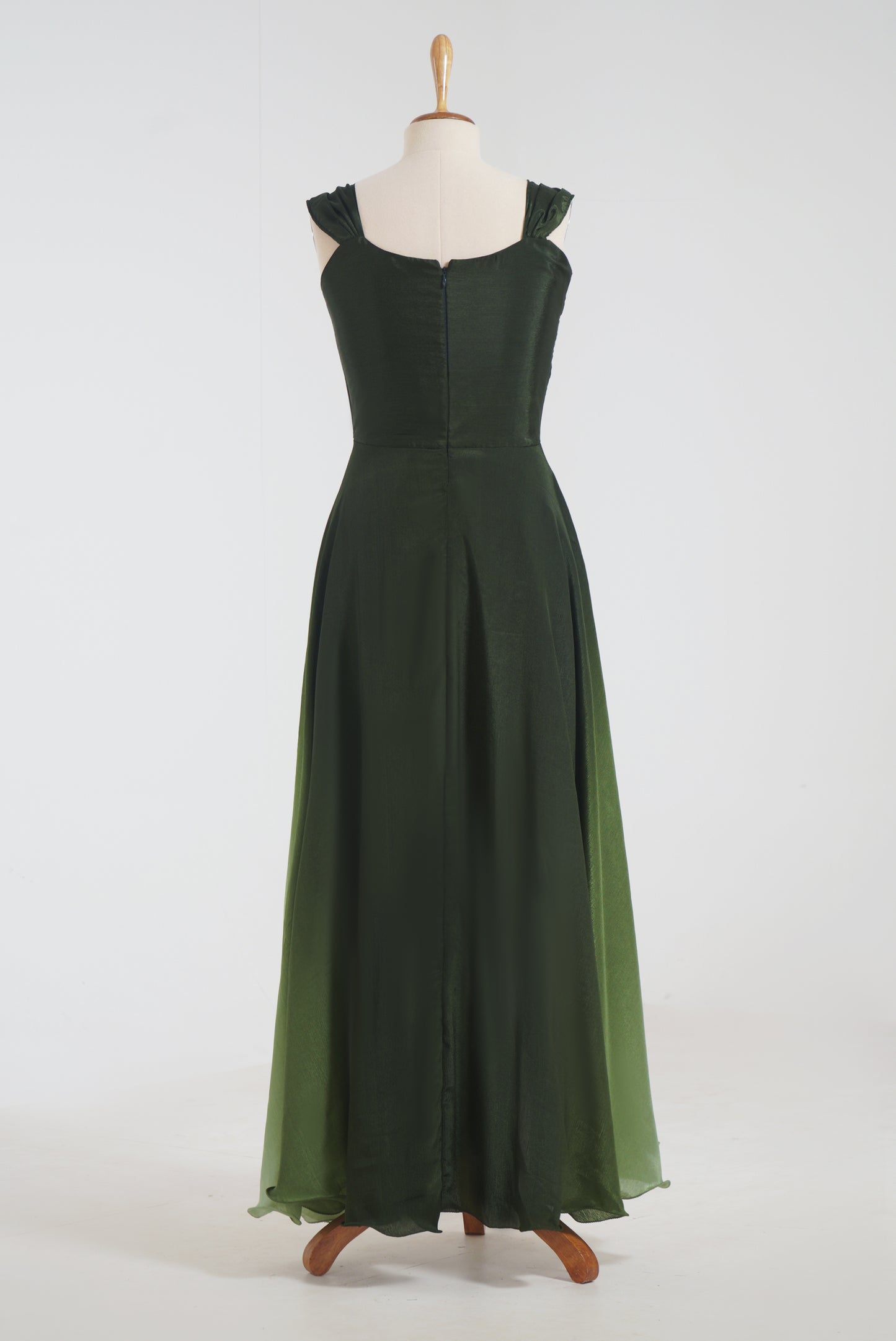 Gradient Green High Low Gown. ZIA116