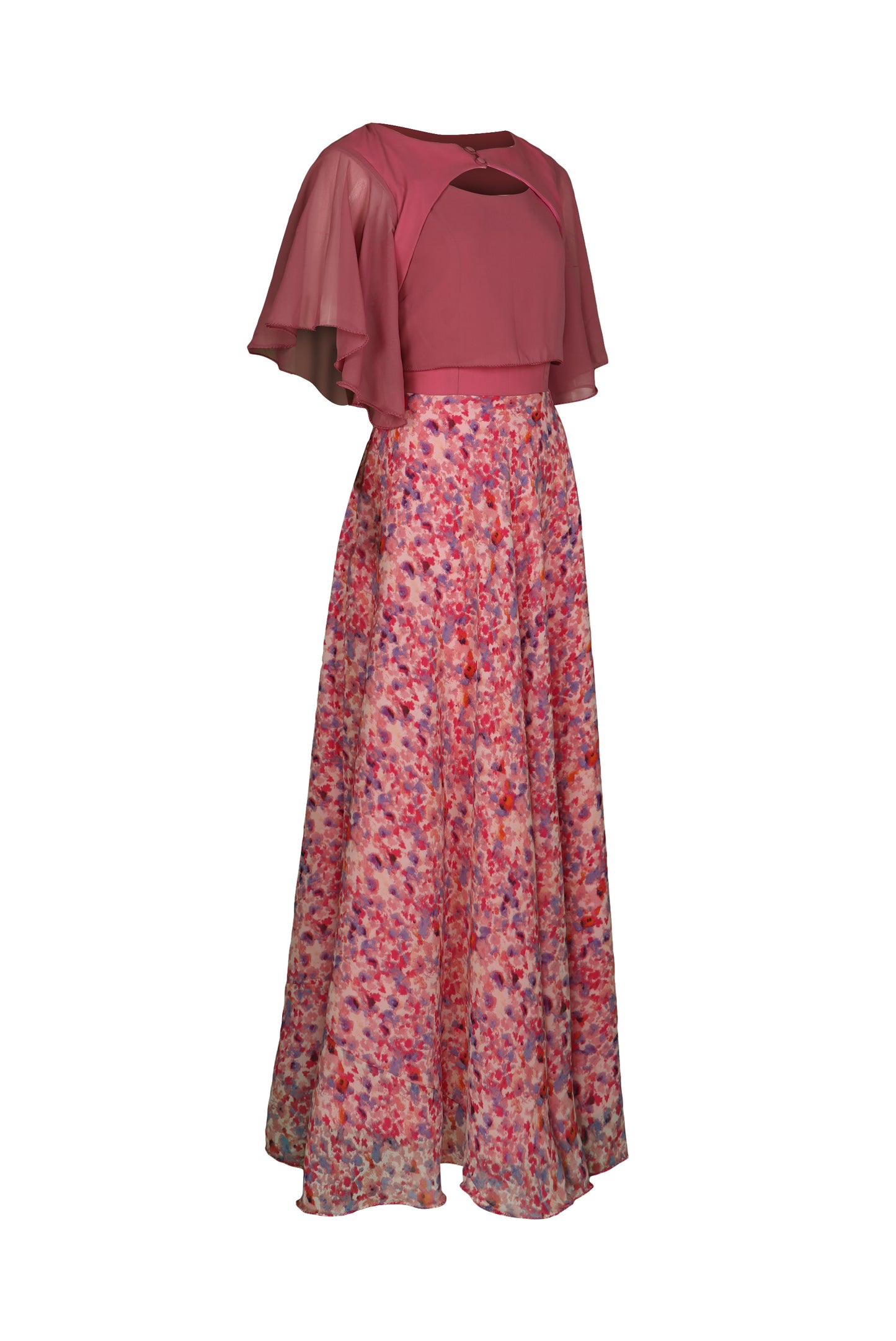 ZIA051 Flared layered Gown